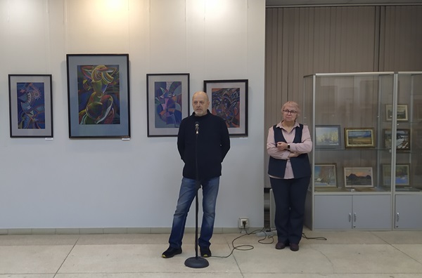 Художник Евгений Пухов и председатель правления Калужского отделения Союза художников России Ольга Кузьминова
